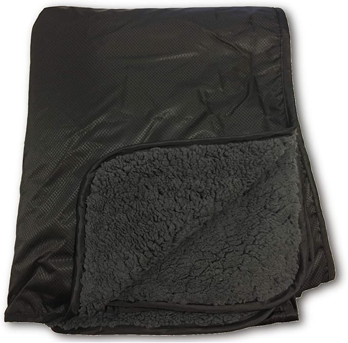 "Elemental Stadium Sherpa Blanket, Waterproof, Windproof, Picnic, Wheelchair, Camping, Concerts, Bag with Shoulder Strap and Carrying Handle, 56" x 80"