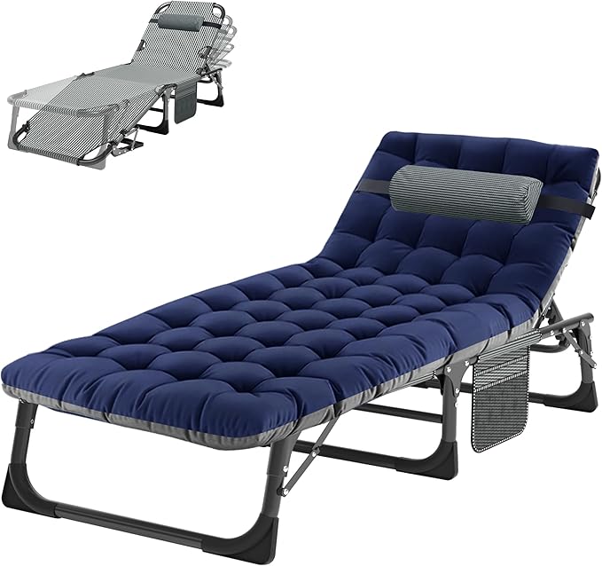 ABORON Folding Camping Cot for Adults, Heavy Duty 3-in-1 Bed for Guest Sleeping, Adjustable Double-Layer 1200D with Mattress & Carrying Bag for Home, Office, Vacation, Hospital Use