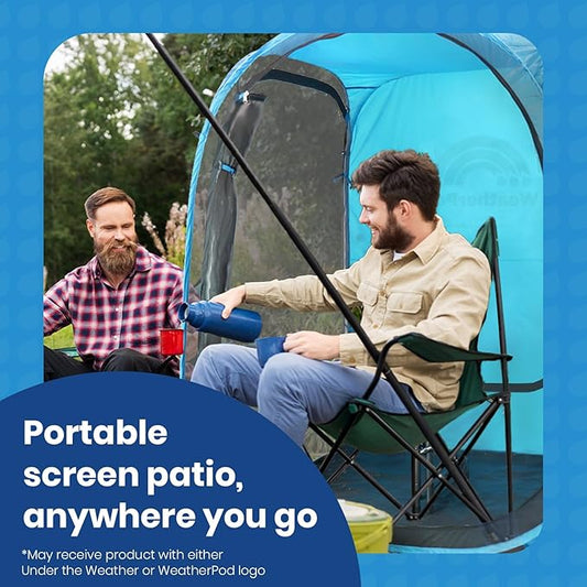 WeatherPod® The Original Shark Tank MyPod™ Mesh 1-2 Person Pop-Up Screen Pod - Keeps Out Bugs, Mosquitos, and Harmful UV Rays - UPF 50 for Maximum Protection from The Sun