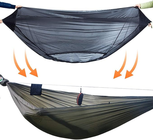 onewind Hammock Mosquito Net, Single & Double Camping Hammock Bug Netting, No See Ums Net 360 Degree Insect Protection, Alternative for Onewind Bottom Entry Hammock