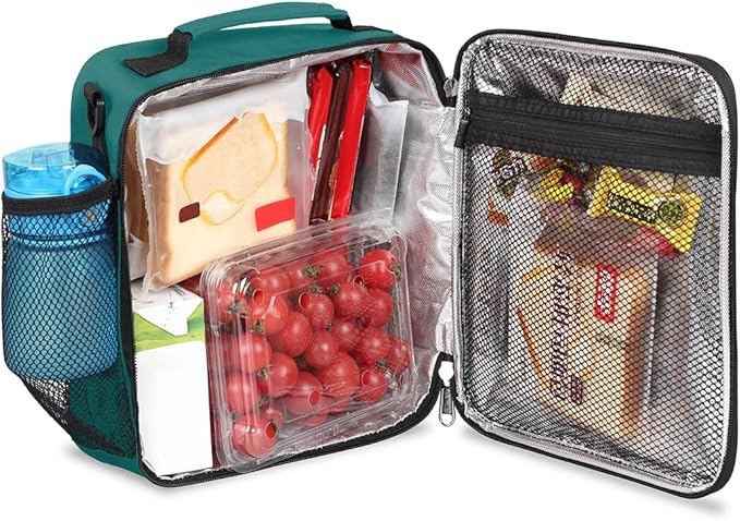 Animal Lunch Box for Kids, Surfing Dinosaur Sunglass Lunch Bag for Boys Girls, Reusable Insulated Waterproof Lunch Box with Adjustable Shoulder Strap Thermal Cooler Tote Bag for School Daycare Picnic