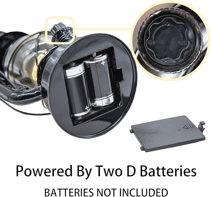 YAKii LED Vintage Lantern Metal Hanging Hurricane Lantern 12 LED Dimmer Switch Warm White Battery Operated Power Outage Indoor Camping Lighting Outdoor Brooklyn (Black 2 Pack)