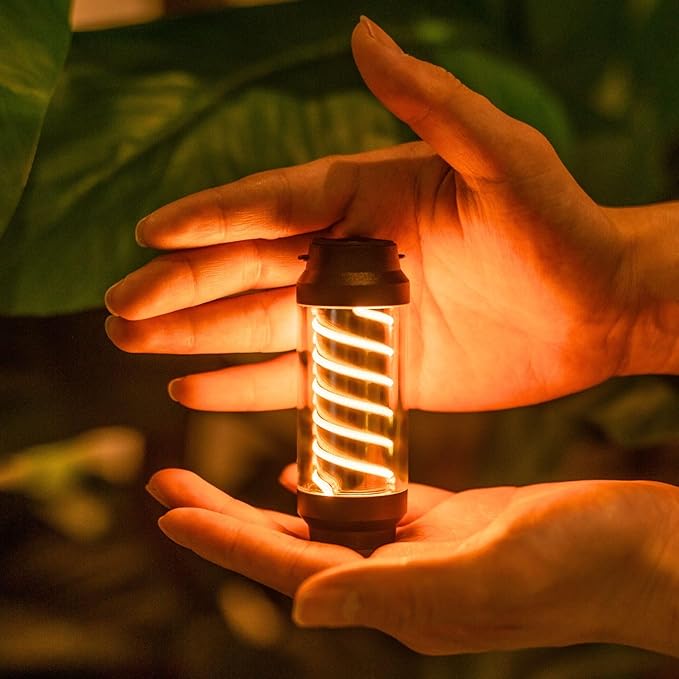 Raddy CL-1 Portable Rechargeable Flashlight with 7 Light Modes, IPX6 Waterproof, with Carabiner and Stand, for Hiking, Fishing, Emergency, Power Outage