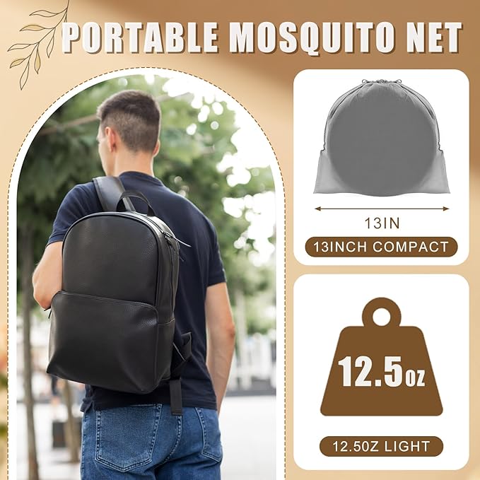 2 Pcs 78 * 31 * 22 Inch Large Pop up Mosquito Tent Portable Folding Mosquito Net Anti Mosquito Bed Canopy Fly Tent Adjustable Mosquito Nets for Adults Baby Bed Camping Travel Patio Blacck
