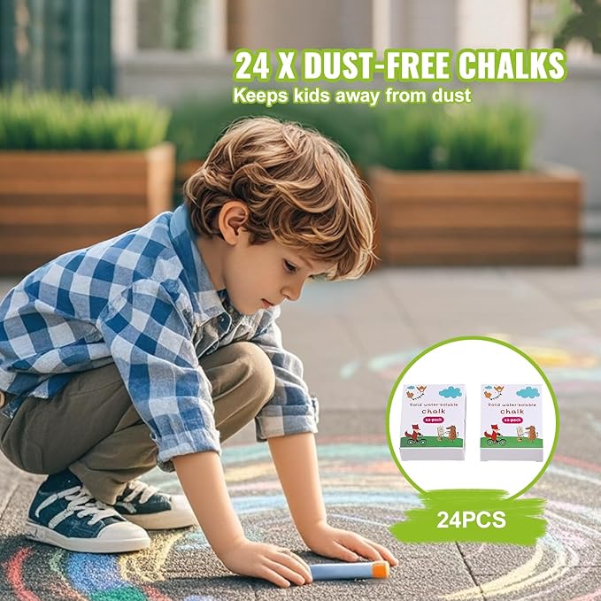 VEVOR Easel Accessory Set, 32 PCS Kid's Art Easel Painting Kit Including Chalks, Dry-Erase Markers & Paper Rolls, Supplies Set for Tabletop Art Easel, Painting Accessories for Toddlers Boys and Girls