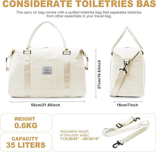 Travel Duffel Bag,Sports Tote Gym Bag,Shoulder Weekender Overnight Bag for Women