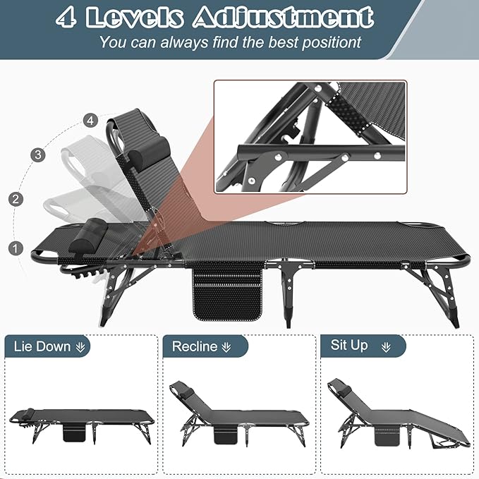 ABORON 2PK Folding Camping Cot for Adults, Heavy Duty 3-in-1 Bed for Guest Sleeping, Adjustable Double-Layer 1200D with Mattress & Carrying Bag for Home, Office, Vacation, Hospital Use