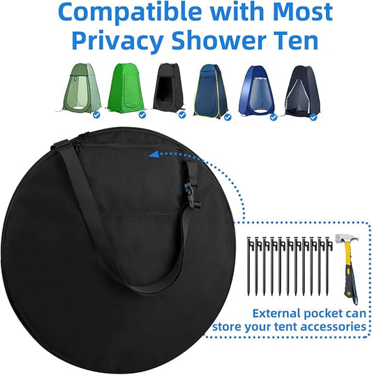 Xxerciz Carry Bag for Privacy Shower Tent Portable Toilet Tent, Lightweight Storage Replacement Bag for Pop Up Pod Changing Room, Camping Essentials Travel Carry Case for Camping Beach (Only Bag)