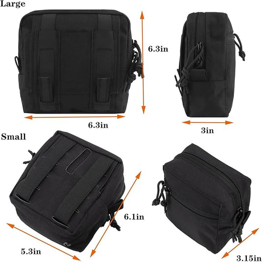 Tactical Molle Pouch Compact EDC Utility Gadget Pouch Waist Bags Sundries Storage Admin Organize Gear Gadget for Military Backpack Vest