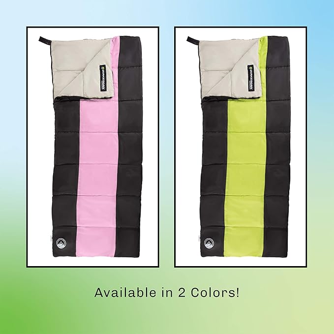 Wakeman Lightweight Sleeping Bag - Carrying Bag with Compression Straps Included