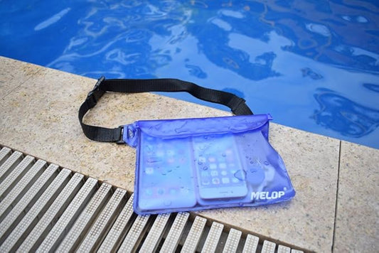 Waterproof Pouch Bag with Adjustable Shackle Strap Protect Phone and Items Dry and Clean from Water Submersion When Rainning Boating Swimming Kayaking Fishing Water Parks