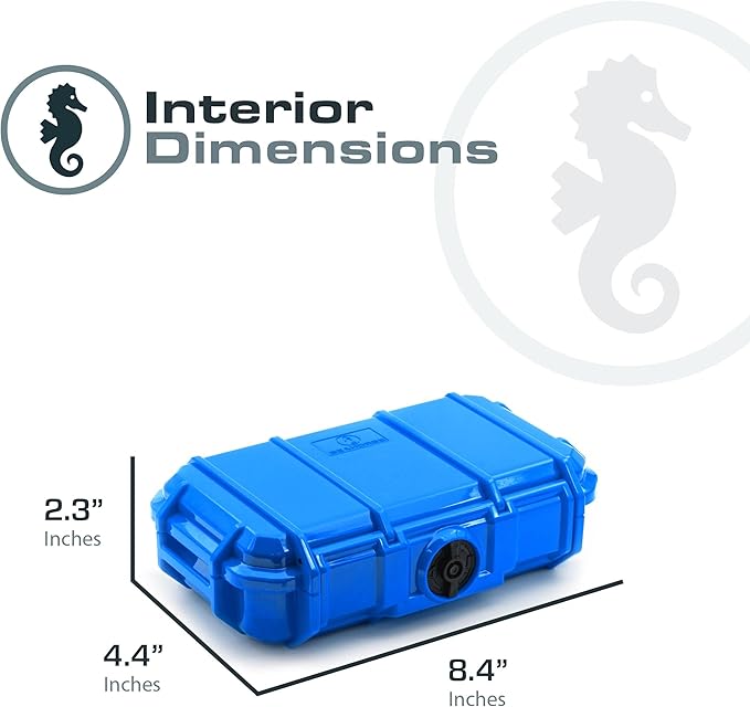 Seahorse 56 OEM Portable Waterproof Dry Box Hard Protective Micro Case - Mil Spec/USA Made / IP67 Waterproof/Lockable/Airtight/Smell Proof - for Hand Tools, Ammo Boxes, Stash Box