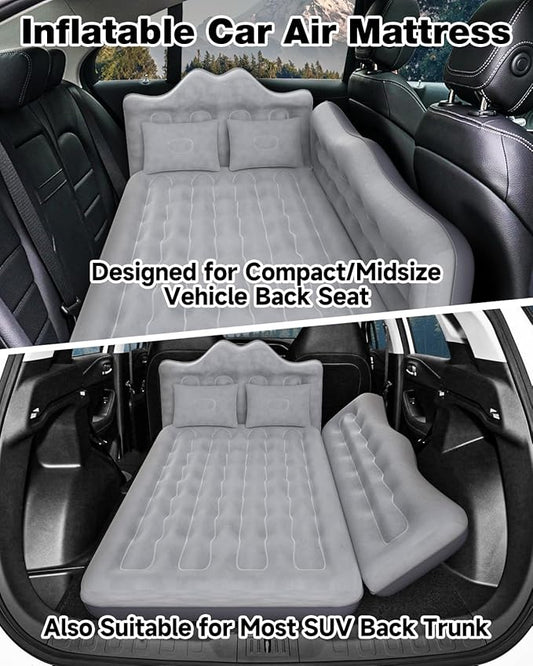 Umbrauto Truck Air Mattress Back Seat| Inflatable Car Camping Mattress Bed for Back Seat, SUV Blow Up Rear Seat Sleeping AirBed for Van Travel with Pump & Pillows