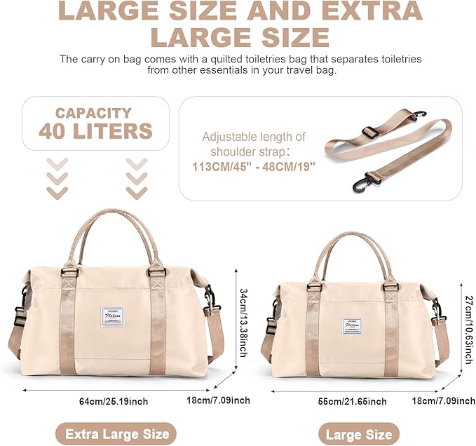 Travel Duffel Bag,Sports Tote Gym Bag,Shoulder Weekender Overnight Bag for Women