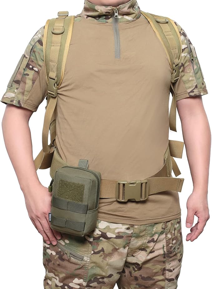 2 Pack Molle Pouches - Tactical Compact Water-Resistant EDC Pouch