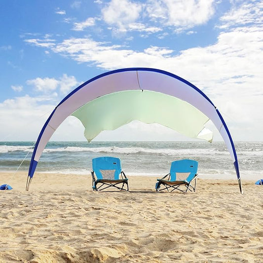 TOBTOS UPF 50+ Pop Up Beach Tent, Easy Set Up Beach Umbrella, Sun Shelter for 2-3 People UV Protection Portable Sunshade, Baby Canopy Cabana, Lightweight with Carry Bag