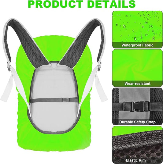 LAMA Waterproof Rain Cover for Backpack, Backpack Rain Cover with Reflective Strip and Antislip Cross Buckle Strap, Ultralight Compact Portable, for Cycling, Hiking, Camping, Traveling