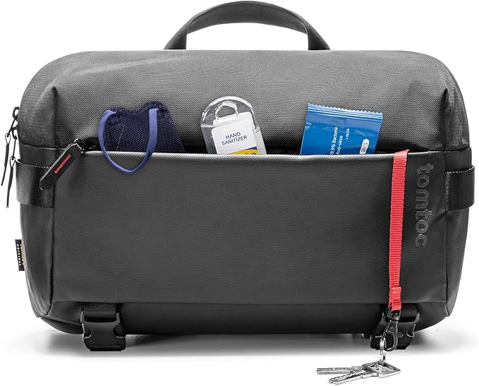 tomtoc Laptop Messenger Shoulder Bag for 13 inch iPad Pro/Air, 13 inch MacBook Pro/Air, Minimalist Chest Crossbody Bag, Water-resistant Everyday Carry Pack for Business, Travel, Work