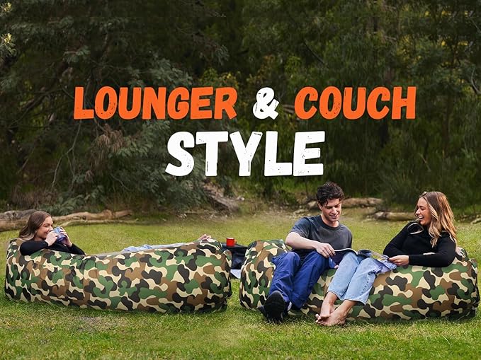 WEKAPO Inflatable Lounger Air Sofa Hammock-Portable,Water Proof& Anti-Air Leaking Design-Ideal Couch for Backyard Beach Traveling Camping Picnics & Music Festivals