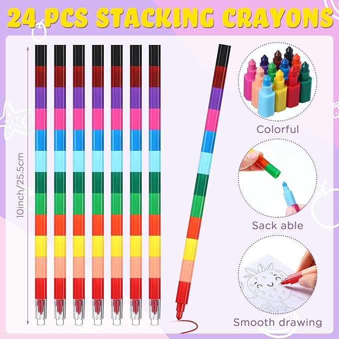 Pasimy 48 Pcs Summer Fruit Party Favors Coloring Books with Stackable Crayons Coloring Pages Drawing Booklet Party Supplies for DIY Art Painting Games Goodie Bag Fillers