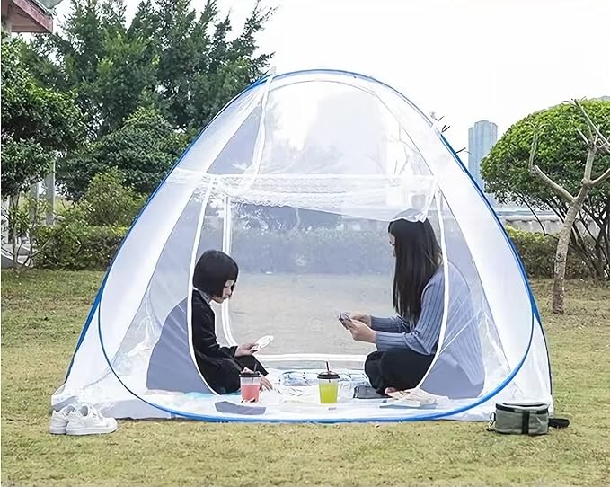 Mosquito Net for Bed, Folded Size 12 inch Portable Camping Travel Mosquito Net, Pop Up Mosquito Tent with Double Entry for King Queen Size Bed (Folded 12 Inch, 59"x79"x59")