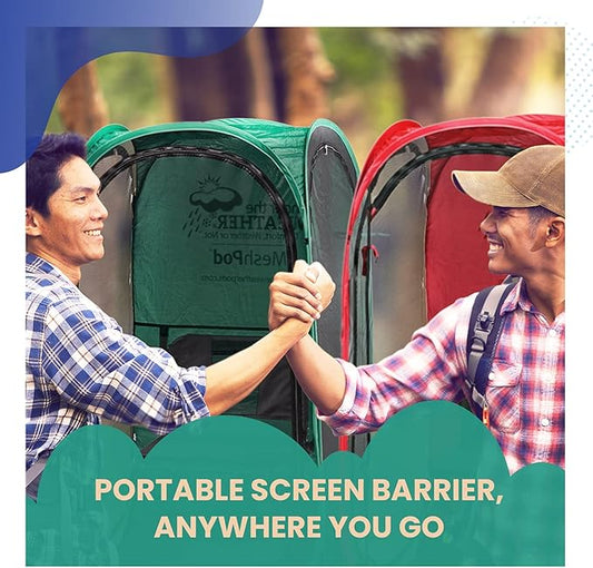 WeatherPod® The Original Shark Tank MyPod™ Mesh 1-2 Person Pop-Up Screen Pod - Keeps Out Bugs, Mosquitos, and Harmful UV Rays - UPF 50 for Maximum Protection from The Sun