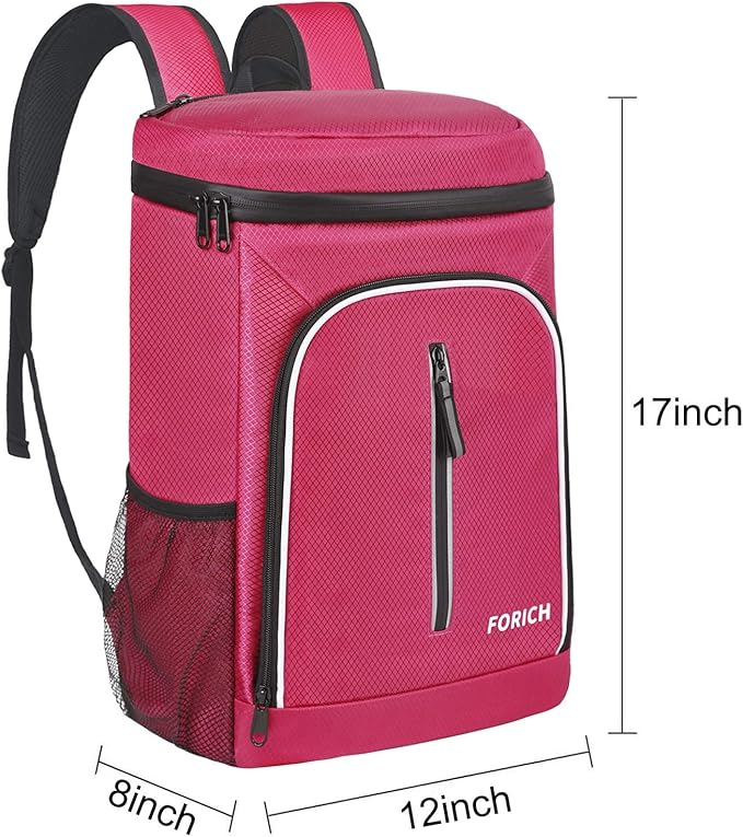 FORICH Soft Cooler Backpack Insulated Waterproof Backpack Cooler Bag Leak Proof Portable Small Cooler Backpacks to Work Lunch Travel Beach Camping Hiking Picnic Fishing Beer for Men Women