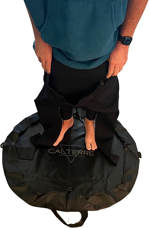 Wetsuit Changing Mat - 2-in-1 Waterproof Surfer Bag and Changing Kit for Surf Gear and Suit for Sand-Free Car and Accessories - Complete with Waterproof Phone Case