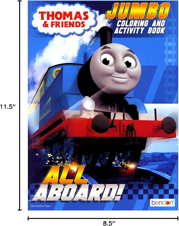 Thomas The Train Coloring Book with Thomas and Friends Stickers Bundle with Thomas The Train Stickers and 2-Sided Door Hanger