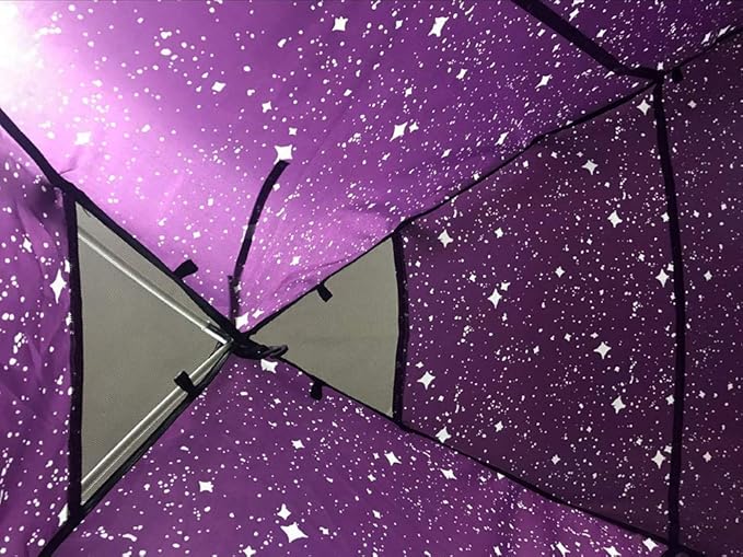 Laylala® Indoor Privacy and Play Tent on Bed Sleep Cozy in Drafty Room,Privacy Tent on Bed for Warm (Starlight,Purple)