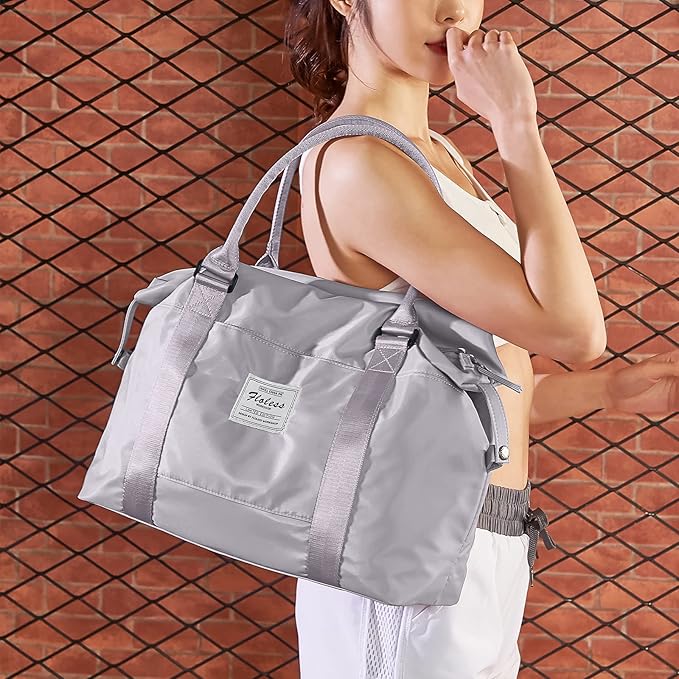 Travel Duffel Bag,Sports Tote Gym Bag,Shoulder Weekender Overnight Bag for Women