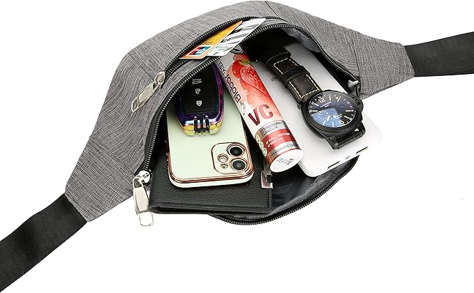 Fanny Pack for Men & Women, Fashion Waterproof Waist Packs with Adjustable Belt, Casual Bag Bum Bags for Travel Sports Running.