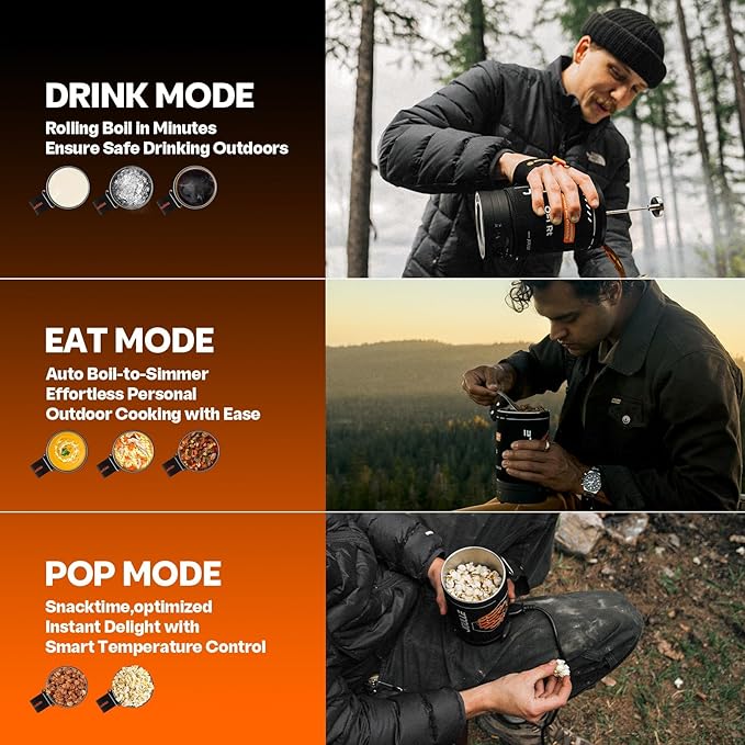 Joulle Kettle Pot, Multi-Functional Electric Camping Stove, 500 W Portable Travel Water Boiler, Non-propane Outdoor Cooking Gear for Car Camping, Vanlife, Overlanding, Ev, RV Trip
