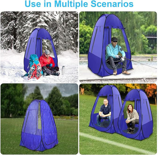 Pop Up Tent, Clear Outdoor Tents Sports Fishing, Rainproof and Windproof Beach Camping, Lightweight and Sturdy, Easy Set Up, UPF 50+ Portable Folding 39" x 64"