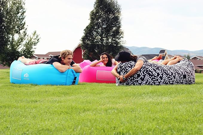 WEKAPO Inflatable Lounger Air Sofa Hammock-Portable,Water Proof& Anti-Air Leaking Design-Ideal Couch for Backyard Beach Traveling Camping Picnics & Music Festivals