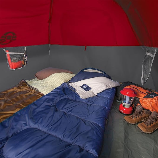 Coleman Brazos 20/30°F Adult Cool-Weather Sleeping Bag with No-Snag Zipper & Stuff Sack, Machine Washable