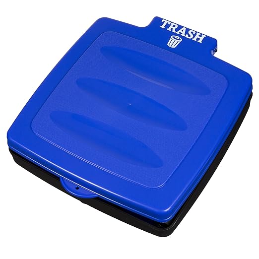 Wakeman Portable Trash Bag Holder - Collapsible Garbage Bin for Parties and Camping - 13-Gallon Plastic Can for Indoor and Outdoor Use (Blue/Black)