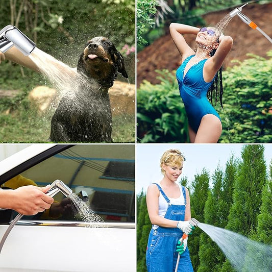 B. TAWD 4.5 Gallon Silicone Water Tank, Portable Camping Shower, USB Battery Charging, Solar Heating, with Shower Head, Electric Portable Outdoor Shower, Built-in Thermometer, Beach, Camping, Hiking