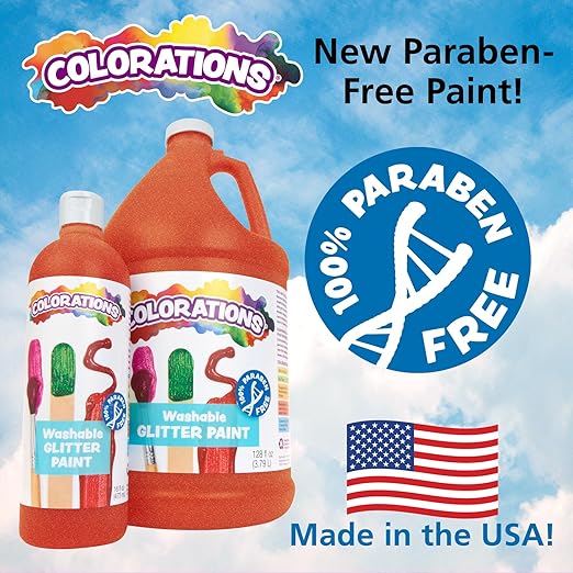 Colorations® Washable Blue Glitter Paint, 1Gal, Paint, Blue Paint, Blue Washable Paint, Washable Paint For Kids, Paint For Kids, Tempera Paint, Blue Tempera Paint, Gallon Paint Washable