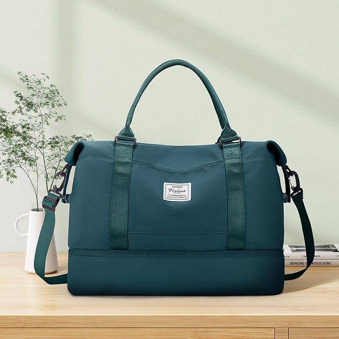 Travel Duffel Bag,Sports Tote Gym Bag,Shoulder Weekender Overnight Bag for Women