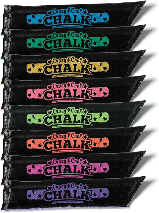 Alex: Crazy Cool Chalk - Refill 8 Pack - 8 Chalk Pks, Works with Crazy Cool Chalk Line, Outdoor Sidewalk & Driveway Art, Kids Age 5+