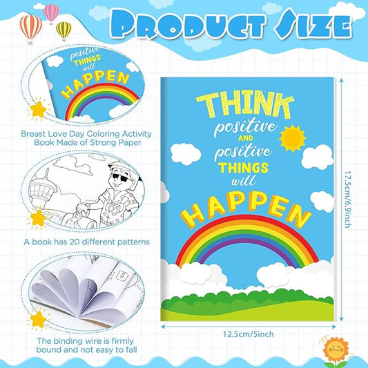 24 Pcs Inspirational Coloring Books for Adults Kids Coloring Books Bulk, DIY Art Coloring Book for Adult Kids Drawing Book with Flower Words Pattern for Party Favors Goodie Bag Filler Gifts