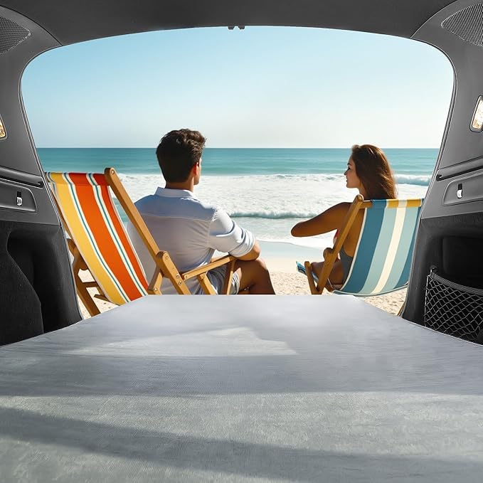 Memory Foam Camping Mattress Pad, CertiPUR-US Waterproof Portable Roll Up Mattress for Adults, Thick Floor Sleeping Mat Pad for Car Truck Tent with Travel Bag