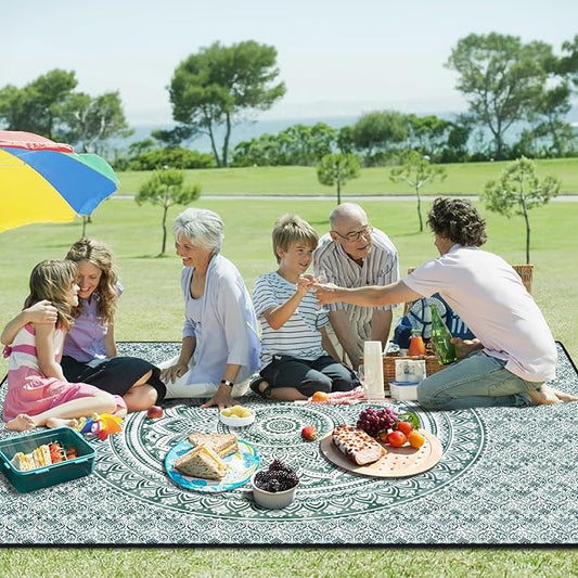 80x80 Picnic Blankets Waterproof Sandless Folding Outdoors Camp Excersise Rug Huge Boho Floor Gym Meditation Mat Yard Blanket Giant Pet Camping Items Beach Trips Garden Necessities Gift Ideas