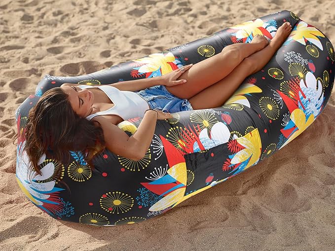 WEKAPO Inflatable Lounger Air Sofa Hammock-Portable,Water Proof& Anti-Air Leaking Design-Ideal Couch for Backyard Beach Traveling Camping Picnics & Music Festivals