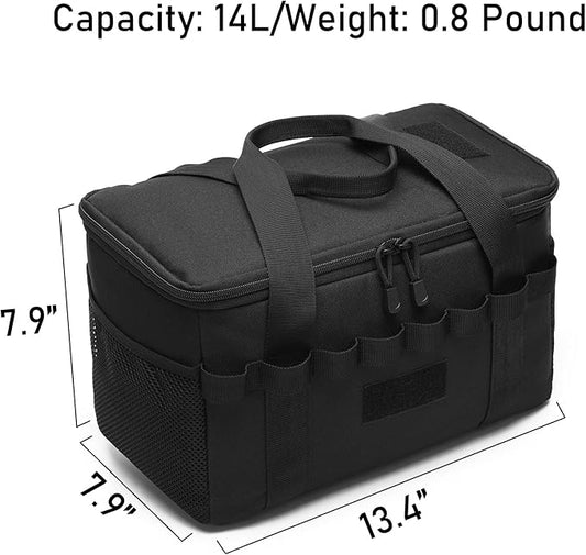 Tactical Camping Storage Bag 14L Tactical Utility Tote Bag Camping Cookware Organizer Trunk Organizer