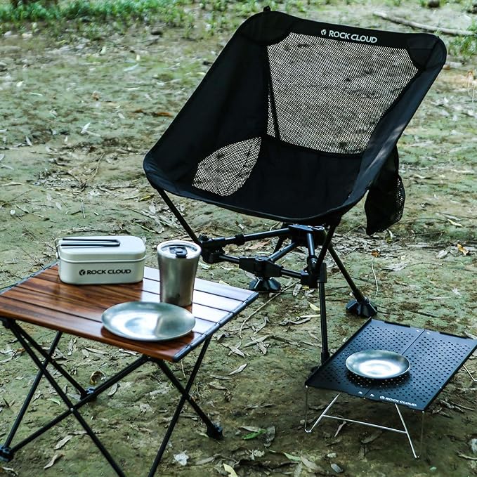 ROCK CLOUD Portable Camping Table Ultralight Aluminum Camp Table Folding Beach Table for Camping Hiking Backpacking Outdoor Picnic