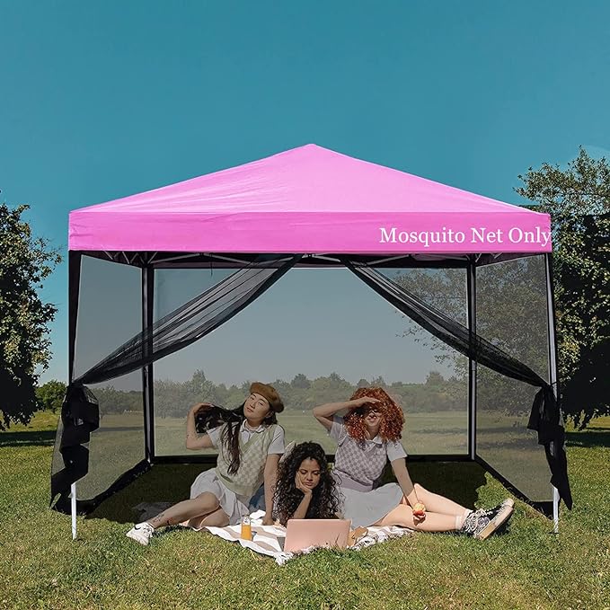 Mosquito Net with Zipper for Outdoor Camping Mosquito Net DIY Canopy Screen Wall Outdoor Mosquito Net for 10 x 10 Patio Gazebo and Tent