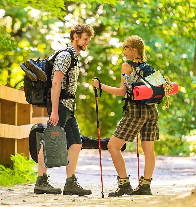 Camp Kitchen Cooking Utensil Set Travel Organizer Grill Accessories Portable Compact Gear for Backpacking BBQ Camping Hiking Travel Cookware Kit Water Resistant Case