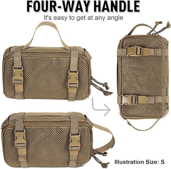 4 Set Tactical Packing Cubes ,Compressible Mesh Duffle Storage Bag,Portable Edc Molle Pouch Organizer.